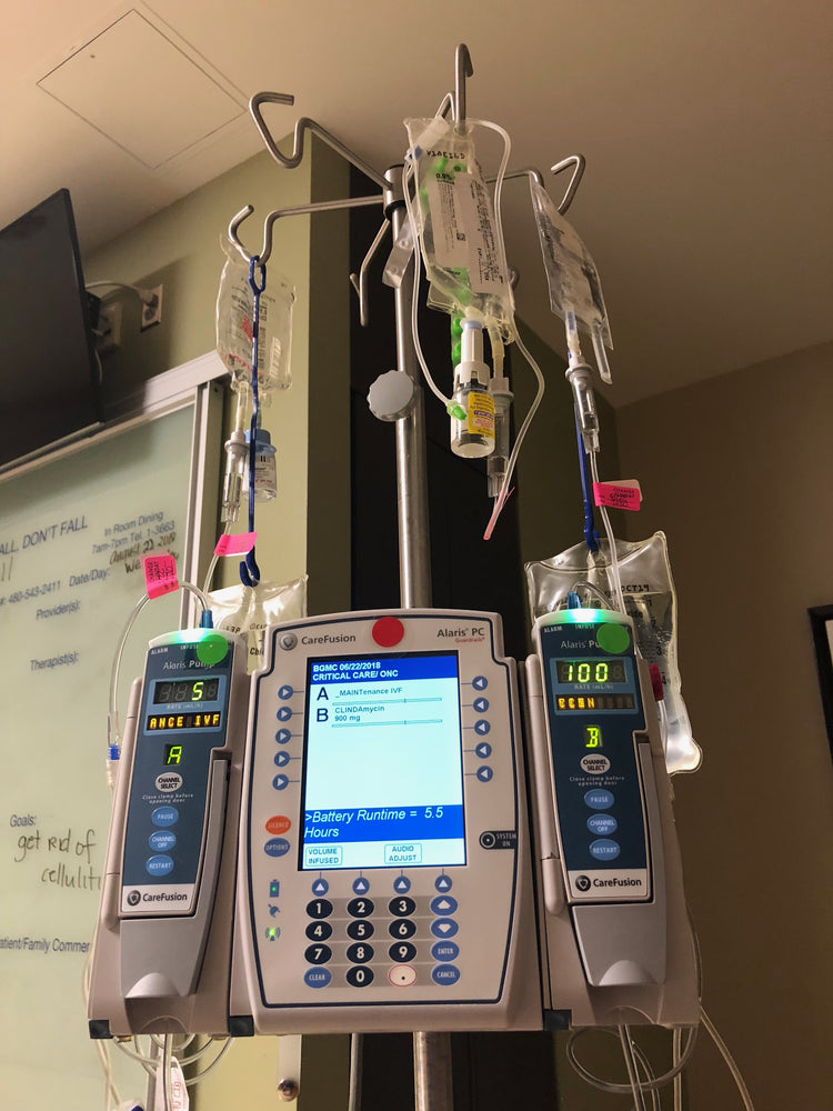 Infusion pump installed