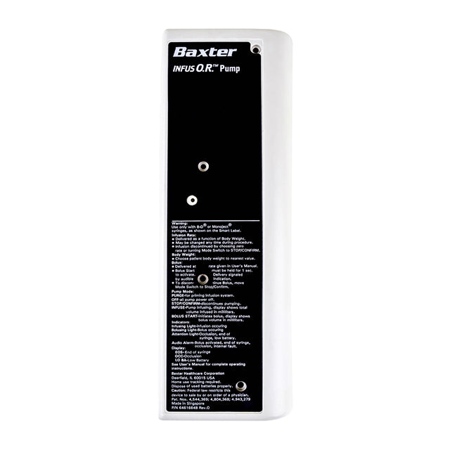 Rear Case Cover with Label for Baxter InfusO.R. pump